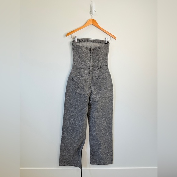 PrettyLittleThing Gray Bobble Straight Leg Corset Jumpsuit - Picture 8 of 10